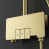 Sistem de dus, pipa de cada, Piano Key, 3 functii, montaj pe perete, Auriu Mat, Lamia