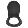 Capac slim, Duroplast inchidere Soft-Close pentru vas wc Ben, Negru Mat