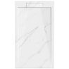 Cadita de dus, Alb Calacatta, finisaj Marble Mat, compozit mineral, dimensiuni 100-160x70-90 cm, decupabila, Antonio Cadita de dus, Alb Calacatta, finisaj Marble Mat, compozit mineral, dimensiuni 100-160x70-90 cm, decupabila, Antonio