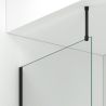 Perete dus Walk-In, sticla securizata de 8 mm, dimensiuni 100-120x200 cm, Profil si maner Negru Mat, Armando Perete dus Walk-In, sticla securizata de 8 mm, dimensiuni 100-120x200 cm, Profil si maner Negru Mat, Armando