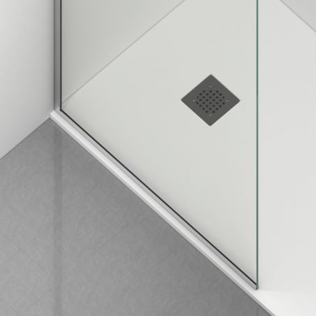 Perete dus Walk-In, sticla securizata de 8 mm, dimensiuni 100-120x200 cm, Profil si maner Crom, Armando