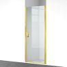 Usa de dus, batanta, Auriu Mat, sticla securizata transparenta 6mm, dimensiuni 80-90x195 cm, Azure Usa de dus, batanta, Auriu Mat, sticla securizata transparenta 6mm, dimensiuni 80-90x195 cm, Azure