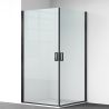 Cabina de dus, sticla securizata 6mm , Transparent, Negru Mat, 2 usi Batante, dimensiuni 70, 80, 90 x 195 cm, Hera Cabina de dus, sticla securizata 6mm , Transparent, Negru Mat, 2 usi Batante, dimensiuni 70, 80, 90 x 195 cm, Hera
