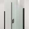 Usa de dus, batanta, Negru Mat, sticla securizata transparenta 6mm, dimensiuni 80-90x195 cm, Azure Usa de dus, batanta, Negru Mat, sticla securizata transparenta 6mm, dimensiuni 80-90x195 cm, Azure