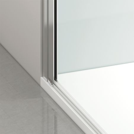 Cabina de dus, sticla securizata 6mm , Transparent, Crom, 2 usi Batante,dimensiuni 70,80,90 x 195 cm, Hera