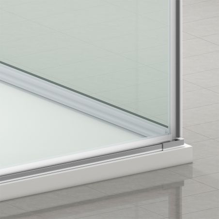Cabina de dus, sticla securizata 6mm , Transparent, Crom, 2 usi Batante,dimensiuni 70,80,90 x 195 cm, Hera