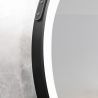 Oglinda Led, curea, cadru negru, touch, 3 Culori, dezaburire, 5 mm, diametru de 70- 80 cm, Spectra