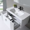 Mobilier baie din Mdf, cu lavoar din compozit corian, dimensiuni: 100 x 52 cm, inchidere Soft Close, Nest