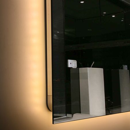 Oglinda Smart Led, Bluetooth, 3 Culori, 5 mm, senzor, afisaj timp, temperatura, dezaburire, Touch, 60-70x80-140 cm, Rubin