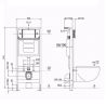 Cadru cu rezervor incastrat, latime de 50 cm, 3/8 litri, otel, clapeta din sticla securizata neagra cu butoane albe Cadru cu rezervor incastrat, latime de 50 cm, 3/8 litri, otel, clapeta din sticla securizata neagra cu butoane albe