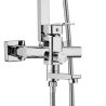 Sistem dus, montaj pe perete, 3 functii, dus tip ploaie, dus de mana, pipa cada rotativa, alama, Crom, Optima Sistem dus, montaj pe perete, 3 functii, dus tip ploaie, dus de mana, pipa cada rotativa, alama, Crom, Optima