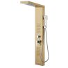 Panel dus, iluminare Led, 5 functii, Cascada, Ploaie tropicala, dus de mana, otel inoxidabil, Auriu Mat, Aurora Panel dus, iluminare Led, 5 functii, Cascada, Ploaie tropicala, dus de mana, otel inoxidabil, Auriu Mat, Aurora