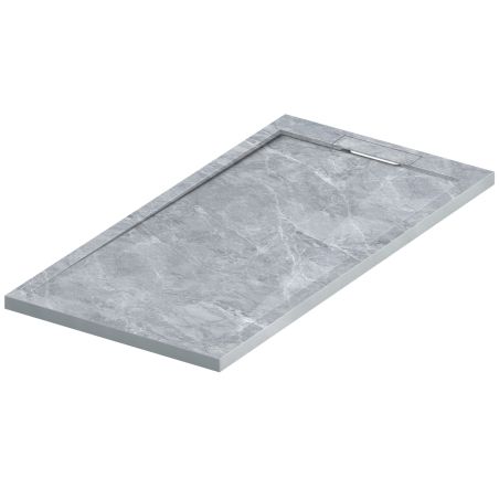 Cadita de dus, Gri Pietra, finisaj Marble Mat, compozit mineral, dimensiuni 100-160x70-90 cm, decupabila, Antonio