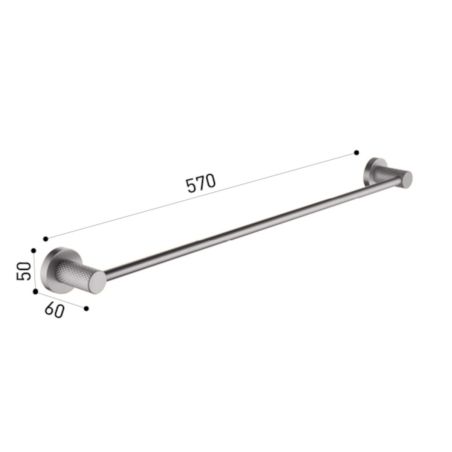 Suport prosoape, 57 cm, Crom, alama, design modern, Apolo
