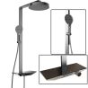 Sistem de dus si cada, cu termostat, Piano keys, 3 functii, LED, alimentare hidroelectrica, Gun Grey, Serafino