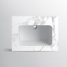 Lavoar, compozit mineral, montaj semi-incastrat, cu gaura de baterie, 61-91x46 cm, Cortina