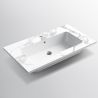 Lavoar, compozit mineral, montaj semi-incastrat, cu gaura de baterie, 61-91x46 cm, Cortina