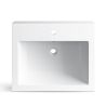 Lavoar, compozit mineral, montaj semi-incastrat, cu gaura de baterie, 60x49 cm, Genova