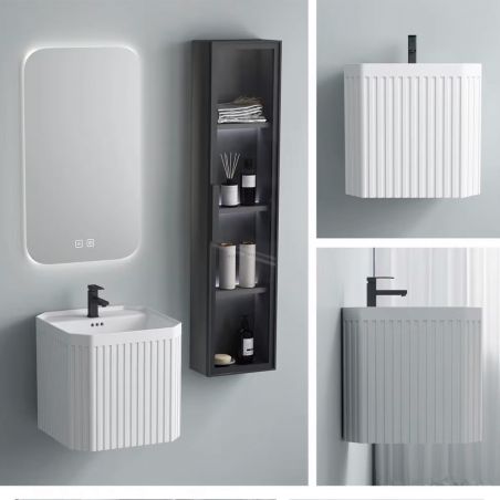 Lavoar, montaj suspendat, gaura de baterie, 42x42x40 cm ceramica sanitara , Alb Lucios, Adele