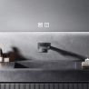 Baterie lavoar tip cascada, display Led, afisaj temperatura, alimentare hidroelectrica,  montaj incastrat, Gun grey, Luna Baterie lavoar tip cascada, display Led, afisaj temperatura, alimentare hidroelectrica,  montaj incastrat, Gun grey, Luna