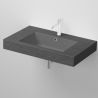Lavoar Elsa, compozit mineral, montaj pe blat sau suspendat, Antracit Mat, finisaj Ardezie, 80-100x 49.2-53 cm