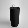 Lavoar stativ, Power Color, Negru Mat exterior si interior, 45x45x84 cm,  ceramica sanitara, Fida Lavoar stativ, Power Color, Negru Mat exterior si interior, 45x45x84 cm,  ceramica sanitara, Fida