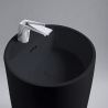 Lavoar stativ, Power Color, Negru Mat exterior si interior, 45x45x84 cm,  ceramica sanitara, Fida Lavoar stativ, Power Color, Negru Mat exterior si interior, 45x45x84 cm,  ceramica sanitara, Fida