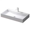 Lavoar, compozit mineral, montaj pe blat, Alb Lucios, 80x45, EGO-34