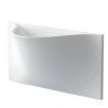 Lavoar Alb lucios, design ultra-subtire, montaj suspendat pe perete, 92x50 cm, Liam