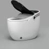 Vas wc smart, functie de bideu, dezinfectare UV, afisaj Led, functii avansate, montaj pe podea, 74x46 cm, Alb, Leon