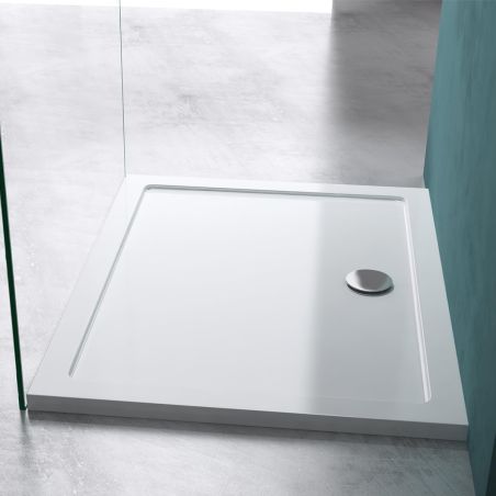 Cadita dreptunghiulara slim, 4 cm inaltime, dimensiuni intre 80-160 cm, acril sanitar, EGO-FARO
