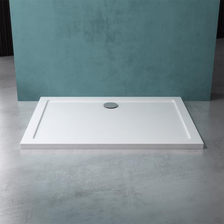 Cadita dreptunghiulara slim, 4 cm inaltime, dimensiuni intre 80-160 cm, acril sanitar, EGO-FARO
