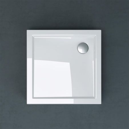 Cadita dus, acril, dimensiuni 90x90 si 100x100 cm, sifon inclus, inaltime 14 cm, EGO-F1H