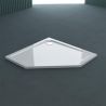 Cadita dus Faro, Alba, Pentagonala, sifon inclus, 90x90 cm, inaltime 4 cm, acril sanitar pur