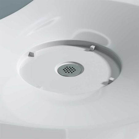 Lavoar EGO 15R, Alb, lucios,scurgere ascunsa, montaj pe blat sau suspendat, compozit marmura, 100x48 cm, gaura baterie dreapta