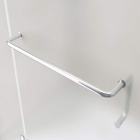 Cabina EGO-04, sablata perete fix si usa batanta, sticla securizata 8 mm, 120-140x80-90 cm, montaj stanga dreapta