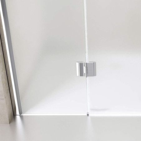 Cabina EGO-04, sablata perete fix si usa batanta, sticla securizata 8 mm, 120-140x80-90 cm, montaj stanga dreapta
