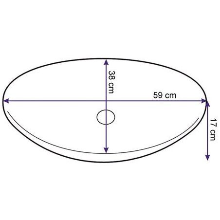 Lavoar EGO ROS 2, Alb, lucios, 59x38 cm, montaj pe blat, ceramica sanitara, gaura baterie
