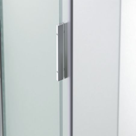 Usa de dus, glisanta, transparenta, sticla securizata de 6 mm, reversibila, dimensiuni intre 100-160 cm, profil Crom, Hanes