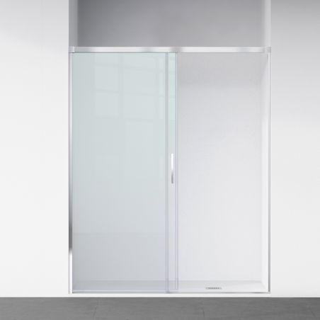 Usa de dus, glisanta, transparenta, sticla securizata de 6 mm, reversibila, dimensiuni intre 100-160 cm, profil Crom, Hanes