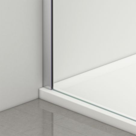 Usa de dus, glisanta, transparenta, sticla securizata de 6 mm, reversibila, dimensiuni intre 100-160 cm, profil Crom, Hanes