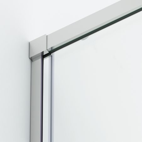 Usa de dus, glisanta, transparenta, sticla securizata de 6 mm, reversibila, dimensiuni intre 100-160 cm, profil Crom, Hanes
