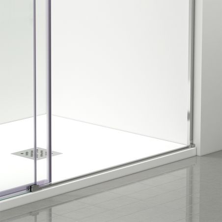 Usa de dus, glisanta, transparenta, sticla securizata de 6 mm, reversibila, dimensiuni intre 100-160 cm, profil Crom, Hanes