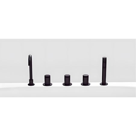 Baterie cada, Negru Mat, Alama, 5 gauri, montaj pe cada, Viva Baterie cada, Negru Mat, Alama, 5 gauri, montaj pe cada, Viva
