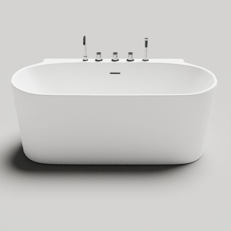 Cada de baie, freestanding, baterie si ventil inclus, Acril, 160x75 cm, Miraj