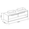 Mobilier de baie, 120 x 55, Lemn stratificat, 2 sertare cu inchidere soft-close, spatiu de depozitare, Riviera Mobilier de baie, 120 x 55, Lemn stratificat, 2 sertare cu inchidere soft-close, spatiu de depozitare, Riviera