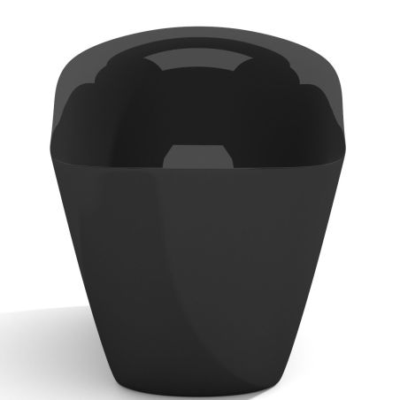 Cada de baie Kevin, Acril sanitar, Negru Lucios interior si exterior, 170 cm, izolare termica, freestanding