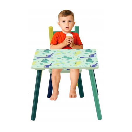 Set masuta cu 2 scaune pentru copii, multicolor, Dino