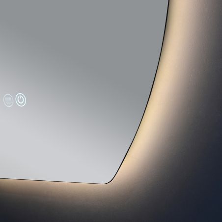 Oglinda Led, Dezaburire si Buton Touch, 5 mm, 3 Culori, Intensitate reglabila, dimensiuni de 60x80 si 70x100 cm, Luna