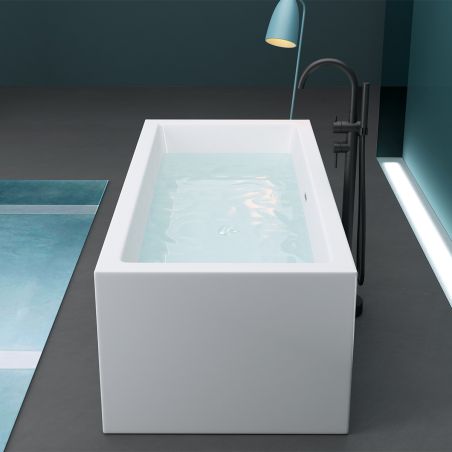 Cada de baie, Alb Lucios, acril termoactiv, freestanding, 180x80 cm, EGO 509